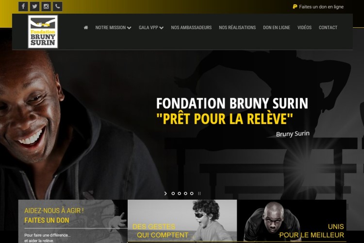 Conception Web pour la Fondation Bruny Surin