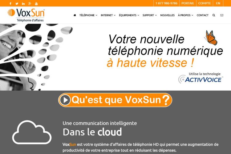 Conception Web pour VoxSun